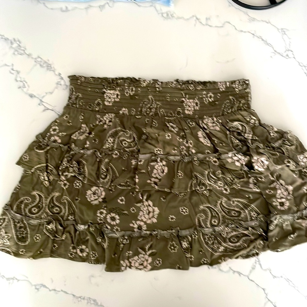 NWOT Aerie Ruffle Mini Skirt